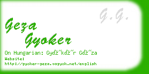 geza gyoker business card